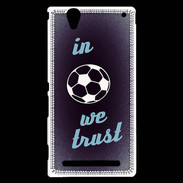 Coque Sony Xperia T2 Ultra In Soccer We trust Bleu ZG