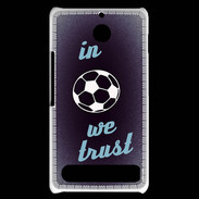 Coque Sony Xperia E1 In Soccer We trust Bleu ZG