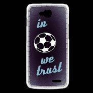 Coque LG L90 In Soccer We trust Bleu ZG