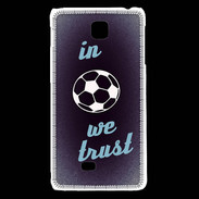 Coque LG F5 In Soccer We trust Bleu ZG