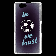 Coque Sony Xperia Z1 Compact In Soccer We trust Bleu ZG