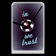 Pendule de bureau In Soccer We trust Bleu ZG