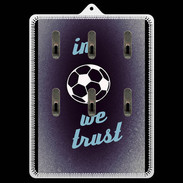 Porte clés In Soccer We trust Bleu ZG
