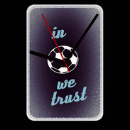 Grande pendule murale In Soccer We trust Bleu ZG