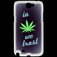 Coque Samsung Galaxy Note 2 In Weed We trust Vert ZG