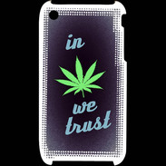Coque iPhone 3G / 3GS In Weed We trust Vert ZG