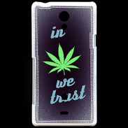 Coque Sony Xperia T In Weed We trust Vert ZG