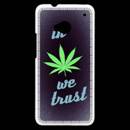 Coque HTC One In Weed We trust Vert ZG