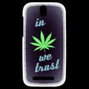 Coque HTC One SV In Weed We trust Vert ZG