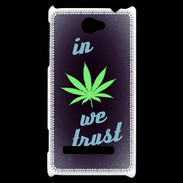Coque HTC Windows Phone 8S In Weed We trust Vert ZG