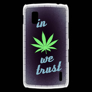 Coque LG Nexus 4 In Weed We trust Vert ZG
