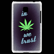 Coque LG Optimus L3 II In Weed We trust Vert ZG