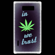Coque LG Optimus L7 In Weed We trust Vert ZG