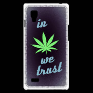 Coque LG Optimus L9 In Weed We trust Vert ZG