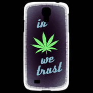 Coque Samsung Galaxy S4 In Weed We trust Vert ZG
