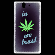 Coque Sony Xperia Z In Weed We trust Vert ZG