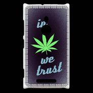 Coque Nokia Lumia 925 In Weed We trust Vert ZG