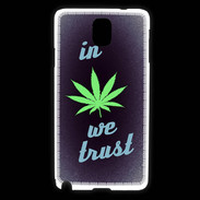 Coque Samsung Galaxy Note 3 In Weed We trust Vert ZG