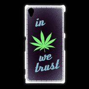 Coque Sony Xpéria Z1 In Weed We trust Vert ZG