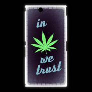 Coque Sony Xpéria Z Ultra In Weed We trust Vert ZG