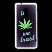 Coque HTC One Max In Weed We trust Vert ZG