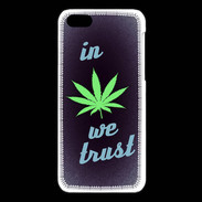 Coque iPhone 5C In Weed We trust Vert ZG