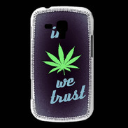 Coque Samsung Galaxy Trend In Weed We trust Vert ZG