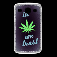 Coque Samsung Galaxy Core In Weed We trust Vert ZG
