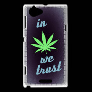 Coque Sony Xperia L In Weed We trust Vert ZG