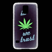 Coque Samsung Galaxy S5 In Weed We trust Vert ZG