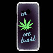 Coque HTC One Mini 2 In Weed We trust Vert ZG