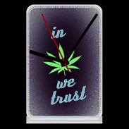 Pendule de bureau In Weed We trust Vert ZG