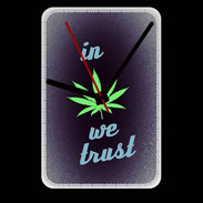 Grande pendule murale In Weed We trust Vert ZG