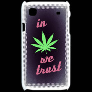 Coque Samsung Galaxy S In Weed We trust Rouge ZG