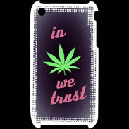 Coque iPhone 3G / 3GS In Weed We trust Rouge ZG
