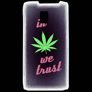 Coque LG P990 In Weed We trust Rouge ZG