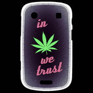 Coque Blackberry Bold 9900 In Weed We trust Rouge ZG