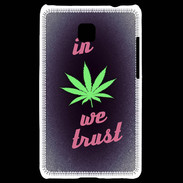Coque LG Optimus L3 II In Weed We trust Rouge ZG