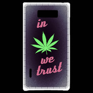 Coque LG Optimus L7 In Weed We trust Rouge ZG