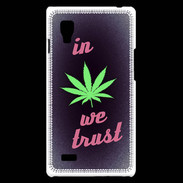 Coque LG Optimus L9 In Weed We trust Rouge ZG