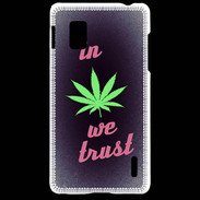 Coque LG Optimus G In Weed We trust Rouge ZG