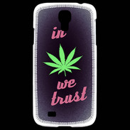 Coque Samsung Galaxy S4 In Weed We trust Rouge ZG