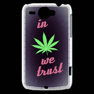Coque HTC Wildfire G8 In Weed We trust Rouge ZG