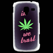 Coque Samsung Galaxy Ace 2 In Weed We trust Rouge ZG