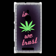 Coque Nokia Lumia 925 In Weed We trust Rouge ZG