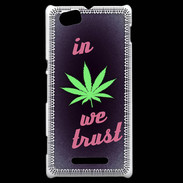 Coque Sony Xperia M In Weed We trust Rouge ZG