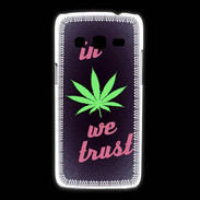 Coque Samsung Galaxy Express2 In Weed We trust Rouge ZG
