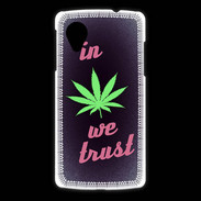 Coque LG Nexus 5 In Weed We trust Rouge ZG