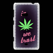 Coque Nokia Lumia 625 In Weed We trust Rouge ZG