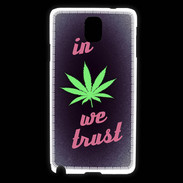 Coque Samsung Galaxy Note 3 In Weed We trust Rouge ZG
